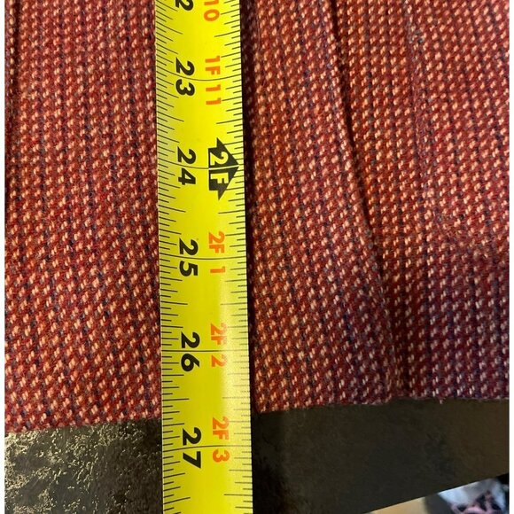 Vintage 80s 90s Red Tweed Wool Blend Single Button Blazer Jacket - Picture 8 of 9